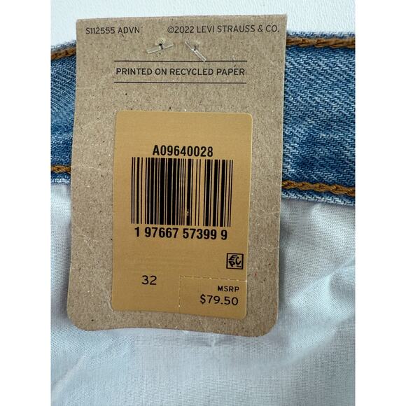 Levi's Women's Low Pro Straight Leg Zip Fly Mid Rise Jeans Size 32 Blue NWT - Picture 10 of 16